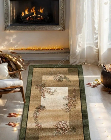 Ковер польский Agnella ISFAHAN Adara Olive (шерсть, зеленый)