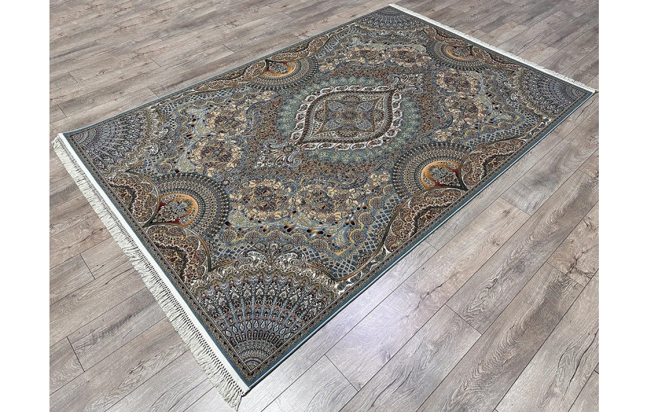 Ковер турецкий Абришим 3843 Mavi прямоугольный