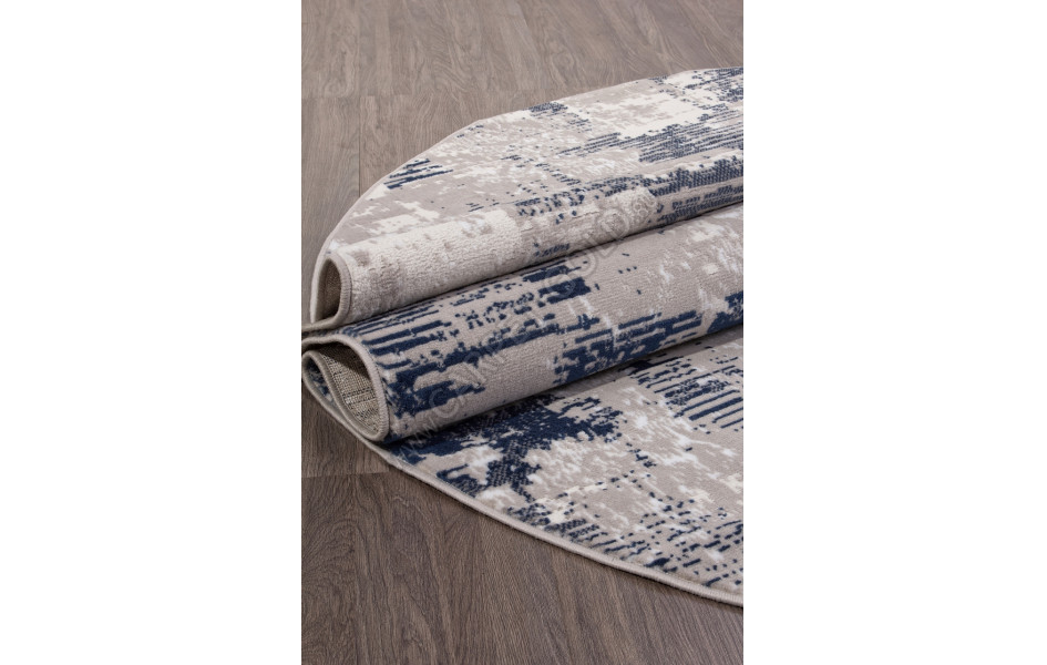 Ковер 8673 - GRAY-BLUE - Овал - коллекция RICHI