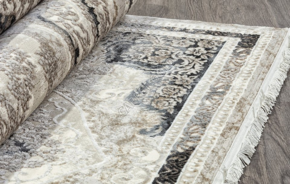 Ковер N2044A - L.BEIGE / D.GREY - Прямоугольник - коллекция POMPEI