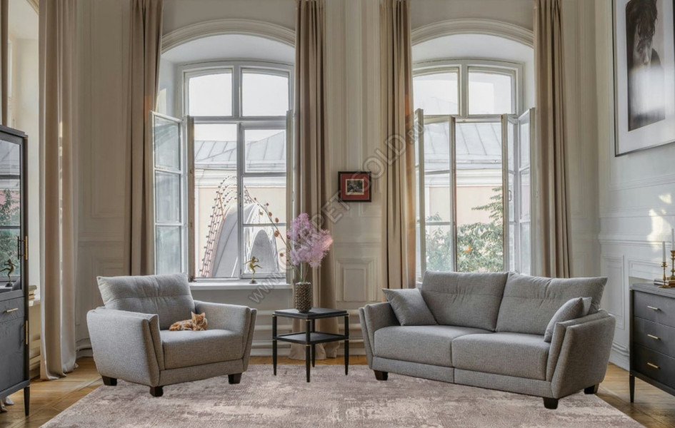 Ковер 38871 - 780 BEIGE / GREY - Прямоугольник - коллекция BRAND