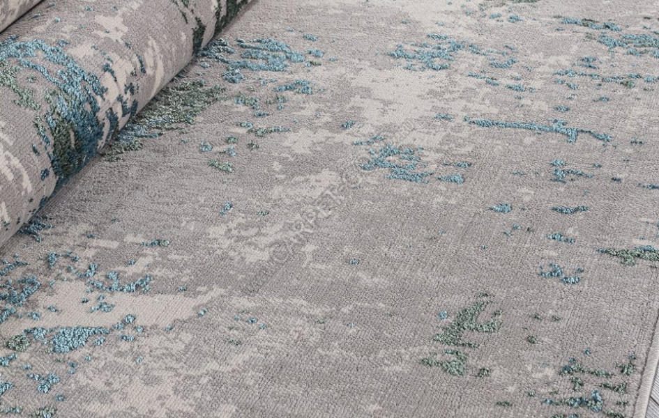 Ковер F477 - GRAY-BLUE - Прямоугольник - коллекция LIMAN